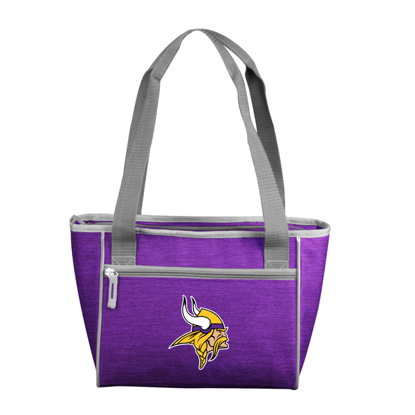 Logo Brands Minnesota Vikings Crosshatch 16 Can Cooler Tote 618-83-CR1